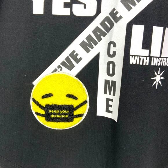 Via Delle Rose Siyah T Shirt Black Size Large NWOT - Picture 6 of 10